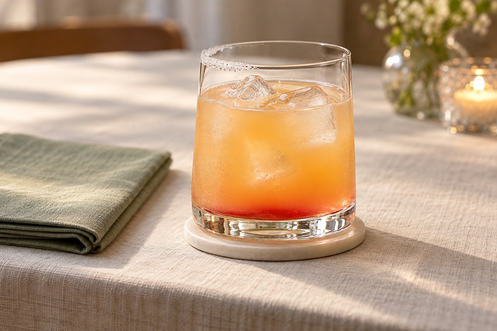Orange und Zitrone mit einem Hauch Granatapfelsirup
